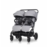 Vežimėlis dvynukams Easy go Echo, Cloudy pilka