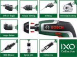 &bdquo;bosch powertools&ldquo; &bdquo;Bosch&ldquo; akumuliatorinis atsuktuvas IXO 7 rinkinys, 3,6 V (žalias/spalva: JUODA, ličio jonų akumuliatorius 2,0 Ah)