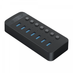 Orico CT2U3-7AB 7x USB-A 3.0 Hub with Switches – juodos spalvos