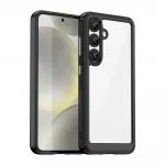 Hurtel Outer Space dėklas skirtas Samsung Galaxy S25 Edge dėklas su Flexible Frame – juodos spalvos