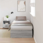 Lova su daiktų laikymo vieta Pilkas Sonoma 70 x 190 cm