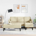 Sofa Sofos komplektas 2 vnt. Kreminė Poliesteris