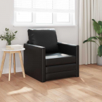 Sofa lova 60cm Juoda Dirbtinė Oda