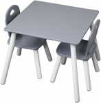 Kesper 1 vaiki&scaron;kas stalas su 2 kėdėmis; pilka FSC