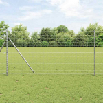Tvora su stulpais Sidabro 1,2 x 25 m Plienas ir PVC