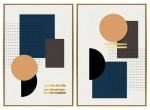 Plakatas Paveikslas DKD Home Decor S3018267 &Scaron;iuolaiki&scaron;kas (51,5 x 3,5 x 71,5 cm) (2 vnt.)