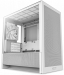NZXT H3 Flow (2025) Micro-ATX kompiuterio korpusas, baltos spalvos