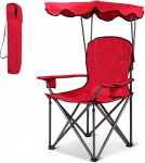 Lauko baldų komplektas Promotions Sulankstomas paplūdimio krėslas su stogeliu, 96,5x67,3x129,5 cm, mėlynas