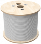 U/UTP cat.5e kabelis, telekomunikacijų, LSOH, B2ca "FireHardy" 4x2x24 AWG, 1Gb/s, 250 MHz, 25 metų garantija, INTERTEK ETL sertifikatas, pilkas, 500m - ALANTEC