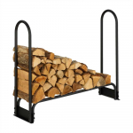Relaxdays Bonideco Stovas malkoms 90x110x29cm., juodos spalvos
