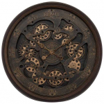 Atmosphera Vintage Didelis vintažinis Alban sieninis laikrodis, matomas mechanizmas, &Oslash; 76 cm