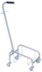 Kibirų vežimėlis, Tina Trolleys, 400x270x900mm, sidabro spalvos, milteliniu būdu dažytas plienas, su rankena