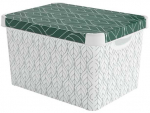 Curver Box with lid Deco Stockholm L 39.5x29.5x23.5cm Žalias Leaves