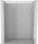 Du&scaron;o durys Mexen Exo, stumdomos, 130 cm, transparent/chrome