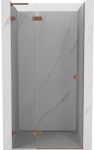 Du&scaron;o durys Mexen Lunar L, kairė, 70 cm, transparent/brushed copper