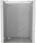 Du&scaron;o durys Mexen Lunar L, kairė, 120 cm, transparent/brushed nickel