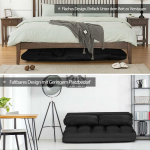 Bonideco Select Sofa-lova su 2 pagalvėmis sofa-lova su 6 lygių reguliuojamu atlo&scaron;u Lazy sofa juoda