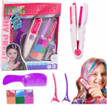 Lean Toys Plaukų dažymo rinkinys su tiesintuvu ir spalvotomis kreidelėmis