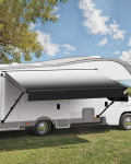 16' RV Pakeitimo Markizė, Rankinė Priekabos Markizė, skirta DC12V RV, Gradiento Juoda Markizė
