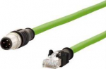 Triton METZ CONNECT jungiamasis kabelis M12 ki&scaron;tukas-RJ45 ki&scaron;tukas, 4 polių, D kodavimas, tiesus, grandinės sekimas, sukimo momentas, 10 m