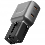 laidinis įkroviklis Energea TravelGo Adapteris 45 2xUSB-C 45W graphite-juodas