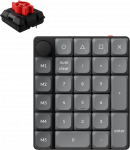 Keychron K0 Max Wireless (K0M-H1) - US i&scaron;dėstymas - Hot-Swappable Super Raudona - Juodas (Juoda) Mechaninė Belaidė Žaidimų Klaviatūra