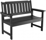 Lauko suoliukas, tvirtas, 128 cm, atsparus oro sąlygoms, 2-3 vietų, su atlo&scaron;u ir porankiais, sodo suoliukas, terasos suoliukas, parko suoliukas, lauko sėdimoji vieta