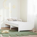 Lova Lovos rėmas su čiužiniu Balta 80 x 200 cm Kietos pu&scaron;ies mediena