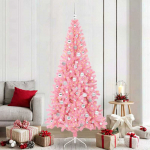 Kalėdų eglutė su 300 LED s stovu Rožinė 210 cm PVC