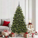Dirbtinė Kalėdų eglutė su 300 LED Žalia 180 cm PVC ir metalas