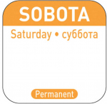 Naklejki food safety na pojemniki daugkartinio naudojimo Sobota PL RU EN 1000 vnt. Hendi 850121
