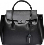 Luisa Vannini Women's leather handbag LV 479 Nero