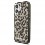 Karl Lagerfeld IML Leopard MagSafe dėklas skirtas Apple iPhone 17 Brown
