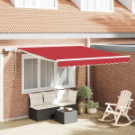I&scaron;traukiama markizė Raudona 350 x 250 cm Audinys ir plienas