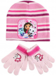 Kepurė Gabby's Dollhouse Cuddle Paws vaiki&scaron;ka kepuraitė ir pir&scaron;tinės rinkinys