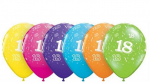 Spalvingi &bdquo;Su gimtadieniu&ldquo; balionai, pastelinių spalvų mi&scaron;inys, 18 vnt., 11 colių (28 cm)