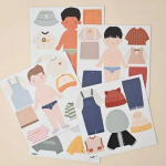 FERFLEX magnetai MAGNETIC GAME - SILHOUETTES TO DRESS UP - BOY
