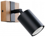 Sollux Lighting Sieninis &scaron;viestuvas FAGER 1 juodas