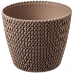 Prosperplast Dekoratyvinis gėlių vazonas Splofy D18.7cm H15.8cm plastik./&scaron;vies.rudas