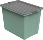Plastikinė dėžė su dangčiu Compact Eco Line 70L/57x39.5x43.5cm Mistletoe Žalias