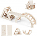 Promotions Montessori laipiojimo žaislų rinkinys, 78x42x69 cm, smėlio, kavos, žaidimų rinkinys