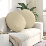 Sėdynių pagalvėlės 2 pcs Kreminė &Oslash;60 x 21 cm audinys