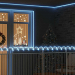 Virvės &Scaron;viesa su 240 LED &Scaron;alta balta 10 m PVC