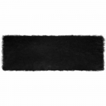 Dirbtinio avių kailio kilimas TAFALLA Juoda 80 x 250 cm