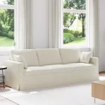 Sofa Kreminė 228 x 78 x 80 cm Aksomas