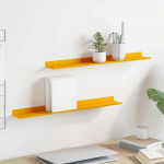 Plūduriuojanti lentyna 2 pcs Garučių geltona 60 x 8,5 x 2,5 cm