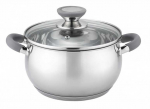 Oliver Voltz Puodas Voltz OV51210N22, 22 cm / 4,6 l, pilkos rankenos, nerūdijantis plienas