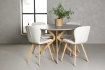 Venture Design Valgomojo komplektas Piazza valgomojo stalas ir Lilja valgomojo kėdė 120 cm smėlio spalvos