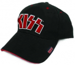 Rock Kepurė Kiss Raudona on Baltas Logo