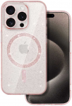 Tel Protect Glitter Magsafe dėklas skirtas Samsung Galaxy S26 Ultra rožinės spalvos clear